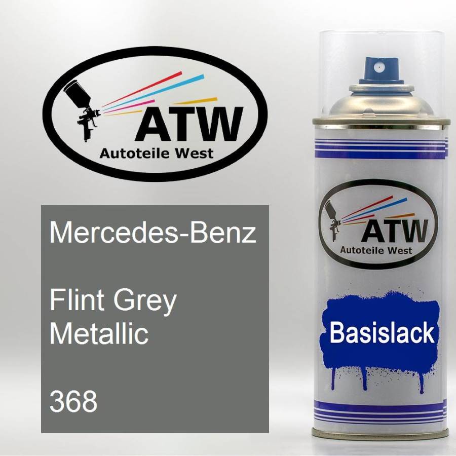 Mercedes-Benz, Flint Grey Metallic, 368: 400ml Sprühdose, von ATW Autoteile West.